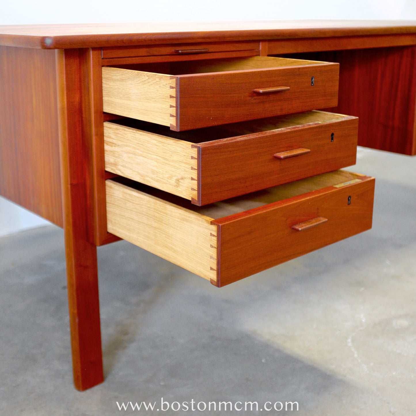 Danish Mahogany Executive Desk - #A1655