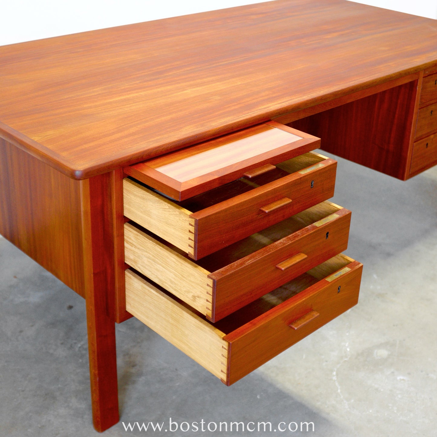 Danish Mahogany Executive Desk - #A1655
