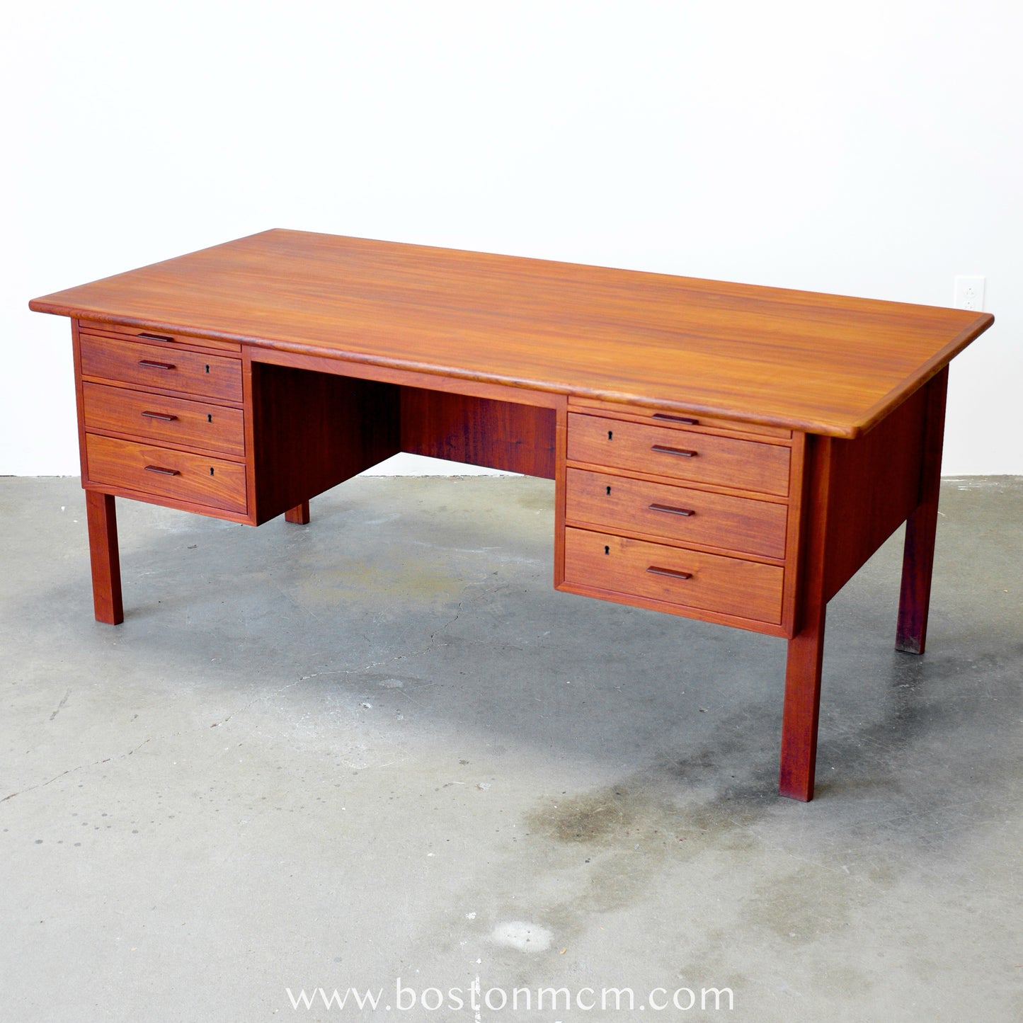 Danish Mahogany Executive Desk - #A1655