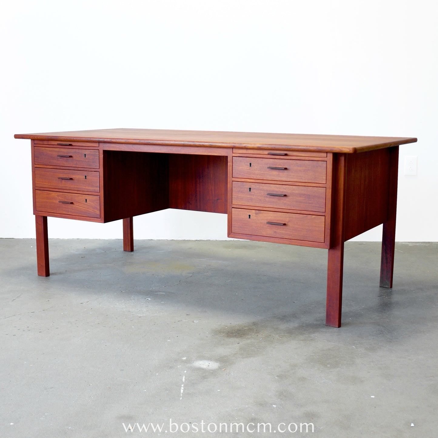 Danish Mahogany Executive Desk - #A1655