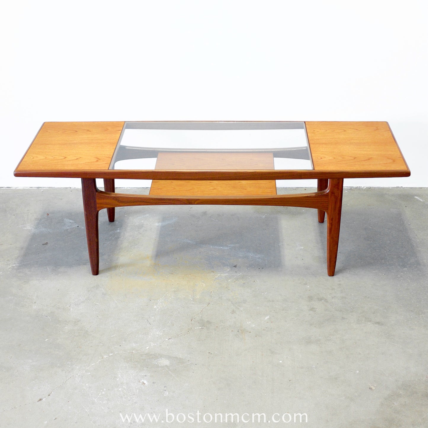 G-Plan "Fresco" Teak Coffee Table with Glass Top - #B53