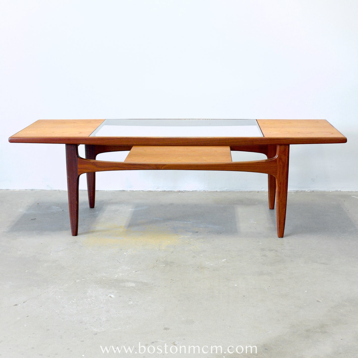 G-Plan "Fresco" Teak Coffee Table with Glass Top - #B53