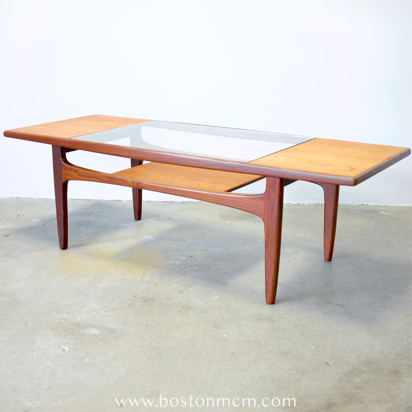 G-Plan "Fresco" Teak Coffee Table with Glass Top - #B53