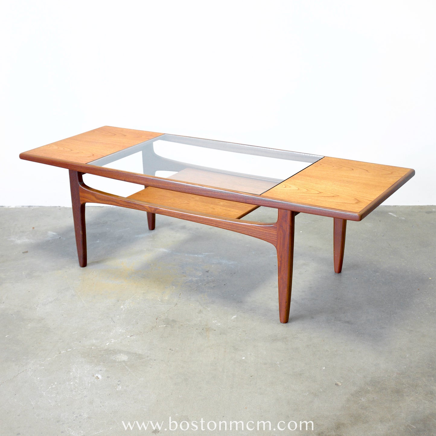 G-Plan "Fresco" Teak Coffee Table with Glass Top - #B53