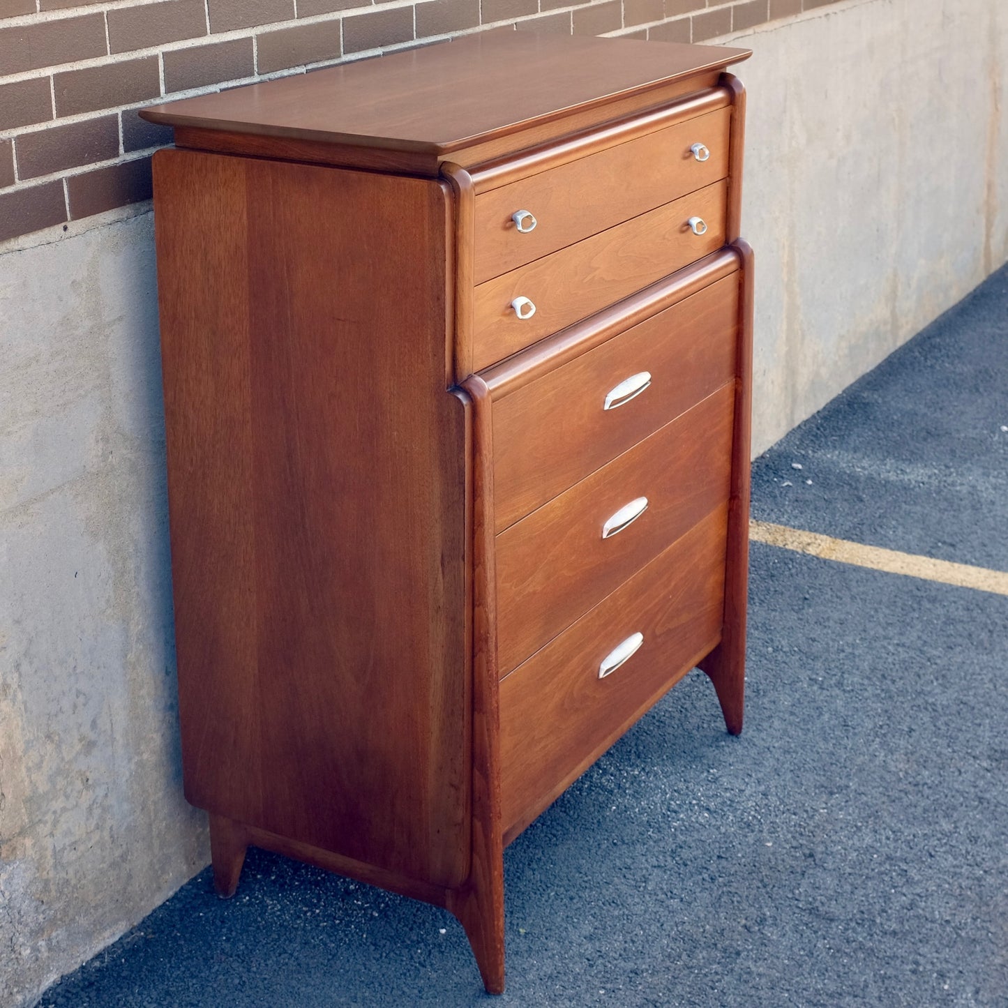 Drexel Furniture "Projection" Walnut Tall Dresser