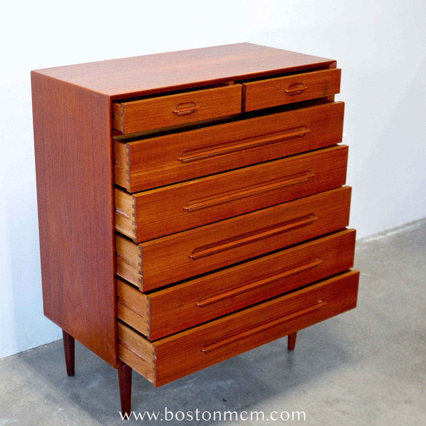 Ivan Gern Møbelfabrik Teak Seven Drawer Dresser Designed by Ejvind A. Johansson - #A1800