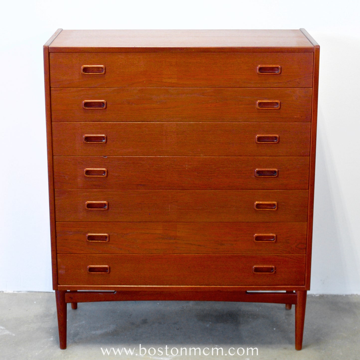 Mogens Kold Danish Teak 7 Drawer Dresser Designed by Arne Hovmand-Olsen - #A1521