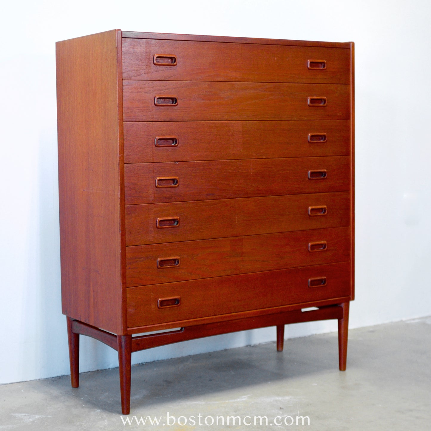 Mogens Kold Danish Teak 7 Drawer Dresser Designed by Arne Hovmand-Olsen - #A1521