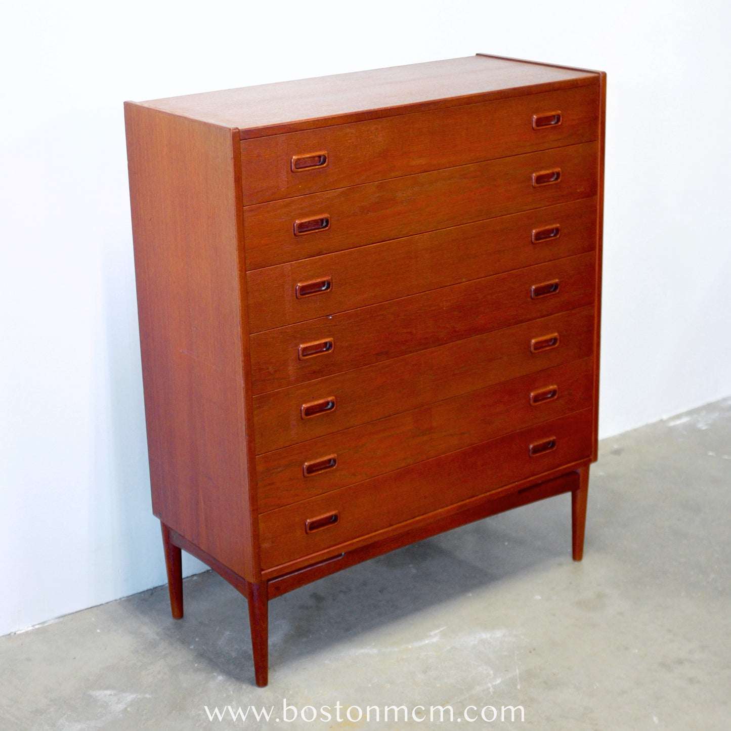 Mogens Kold Danish Teak 7 Drawer Dresser Designed by Arne Hovmand-Olsen - #A1521