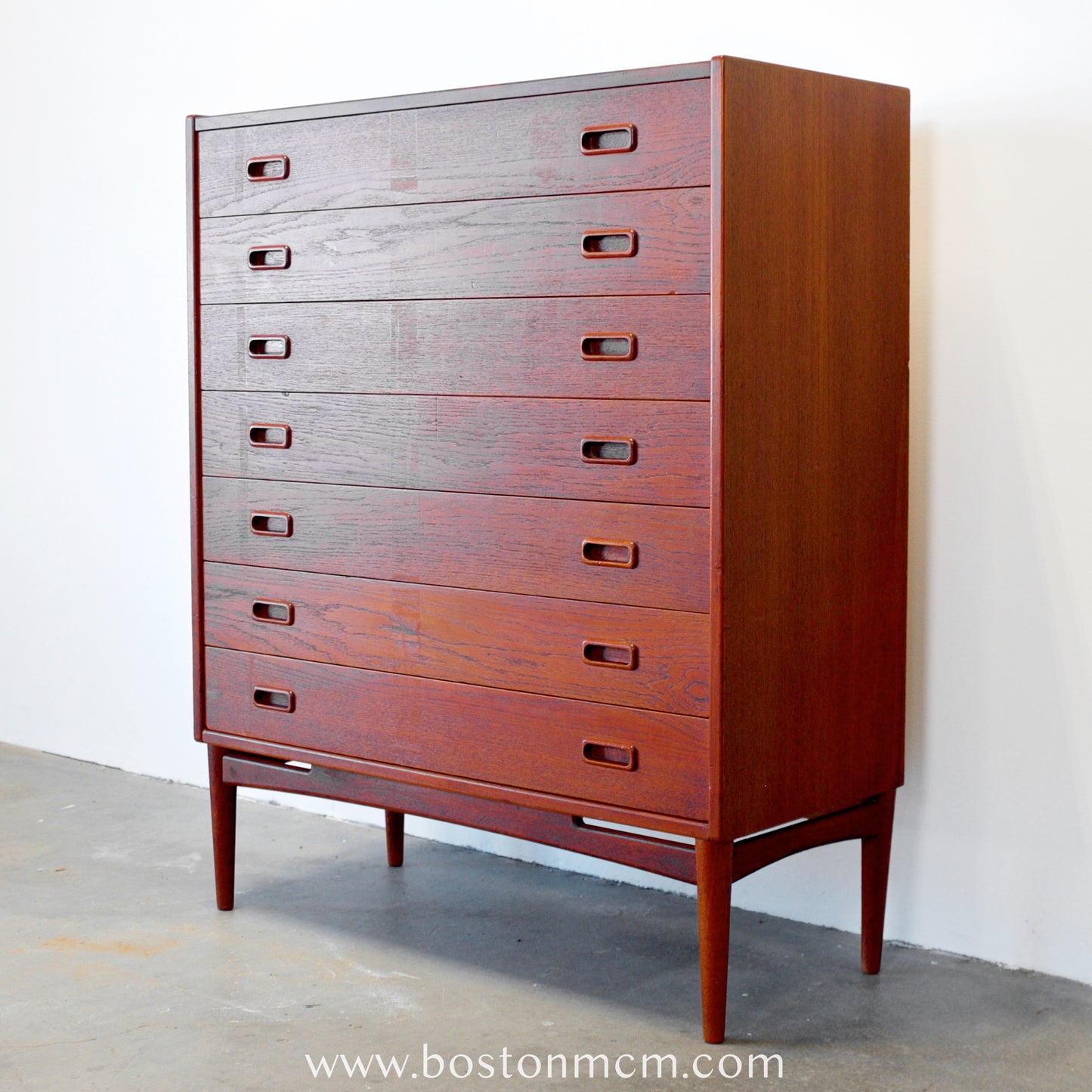 Mogens Kold Danish Teak 7 Drawer Dresser Designed by Arne Hovmand-Olsen - #A1521