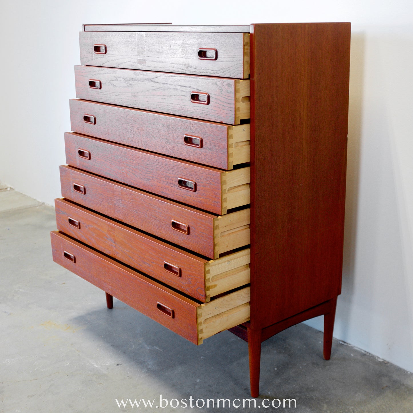 Mogens Kold Danish Teak 7 Drawer Dresser Designed by Arne Hovmand-Olsen - #A1521