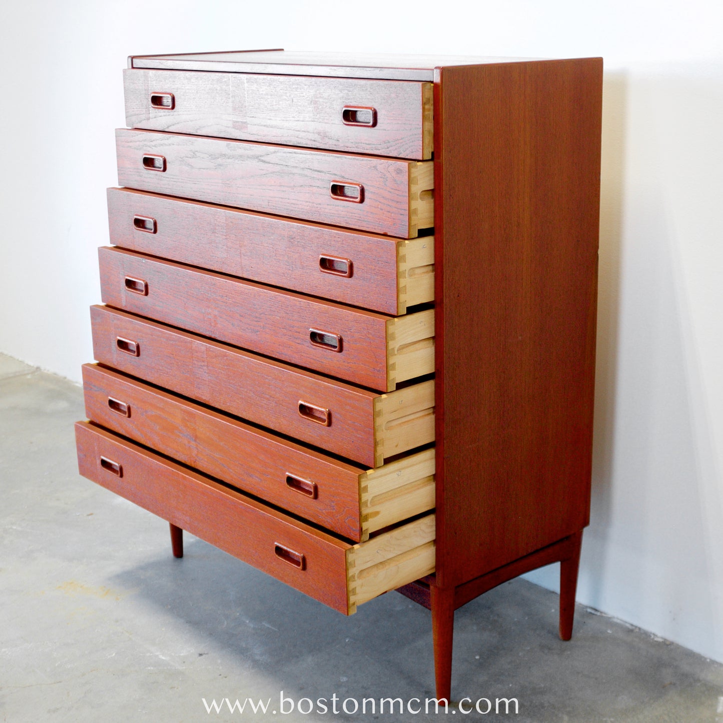 Mogens Kold Danish Teak 7 Drawer Dresser Designed by Arne Hovmand-Olsen - #A1521