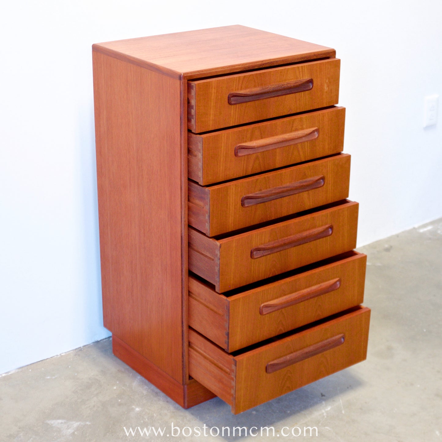 G-Plan "Fresco" Teak Tall Dresser / Chest of Six Drawers - #B66