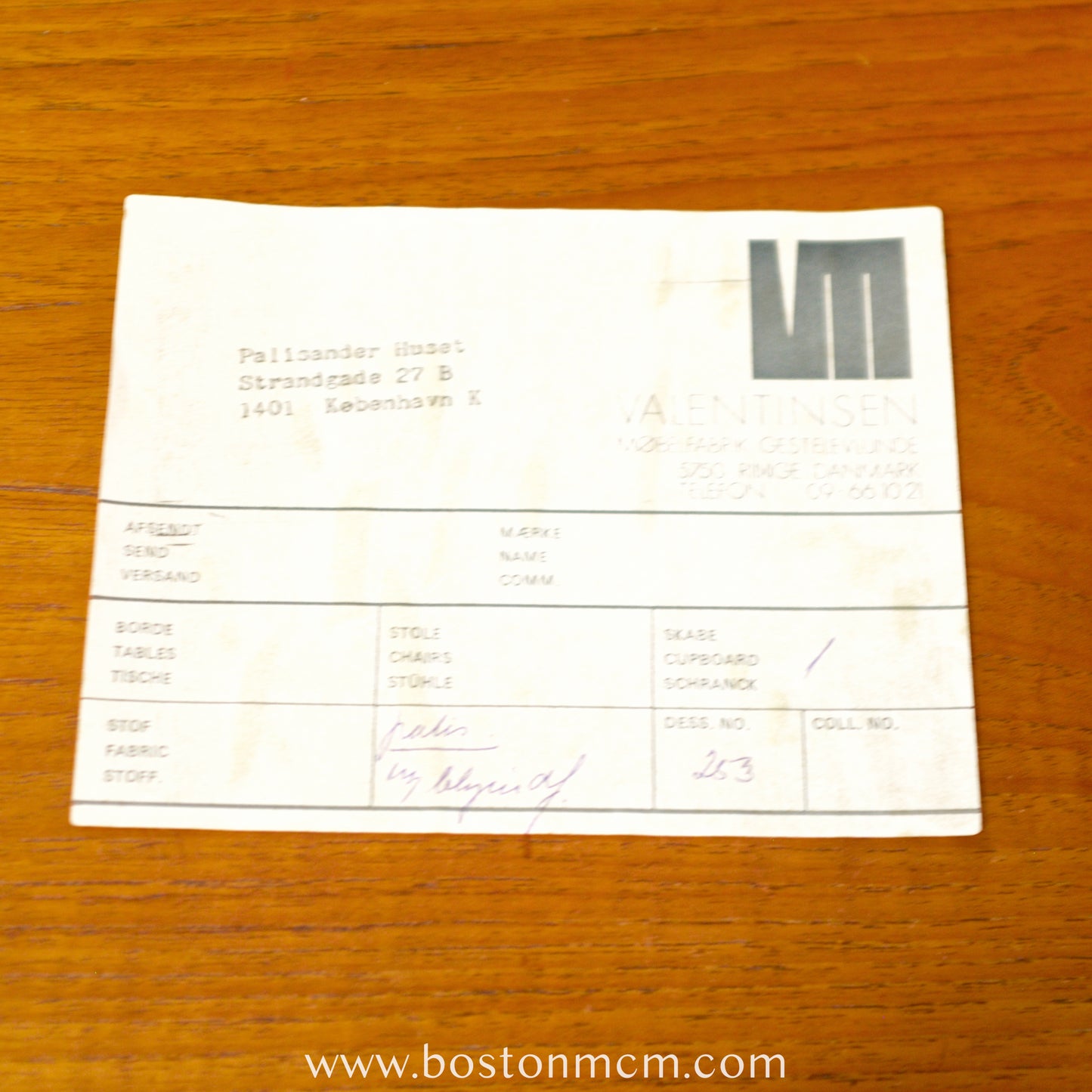 Valentinsen Møbelfabrik Rosewood Corner Cabinet with Stained Glass Door - #A1797