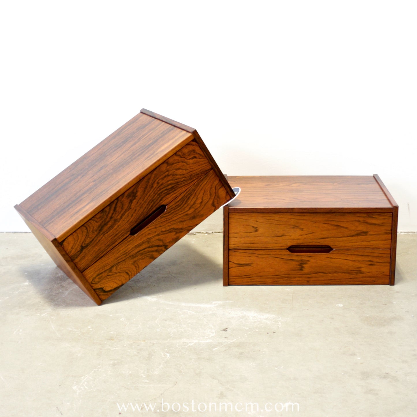 Aksel Kjersgaard Model #32 Rosewood Floating Nightstands Designed by Kai Kristiansen - #A2197