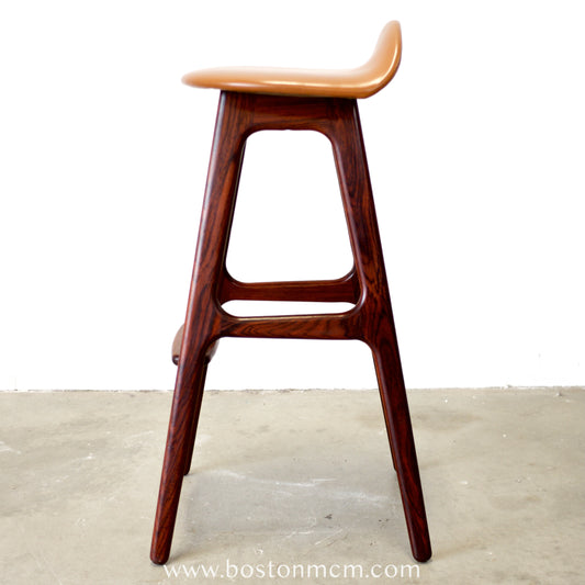 Oddense Maskinsnedkeri A/S Rosewood Model OD61 Stool Designed by Erik Buch - #A2145