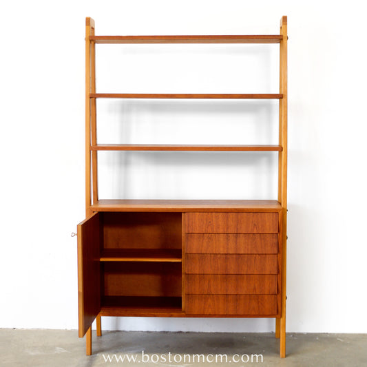 Scandinavian Teak Room Divider / Bookcase - #A2235