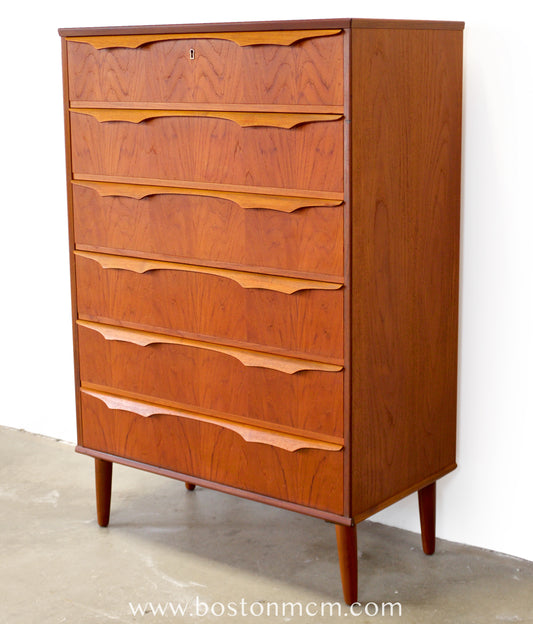 Trekanten–Hestbæk AS 6 Drawer Teak Dresser Designed by Claus Okholm - #A1935