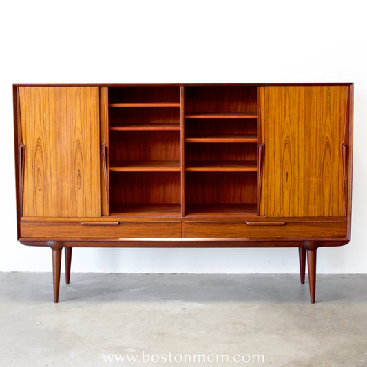 Omann Jun. Model #13 Rosewood Highboard Designed by Gunni Omann - #A2164