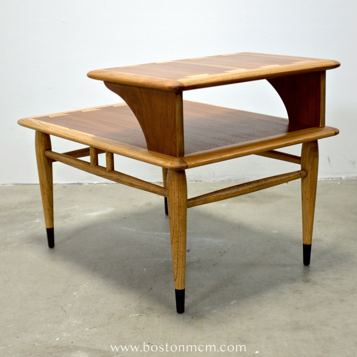 Lane “Acclaim” Walnut & Ash Side Table / Step Table - #A2265