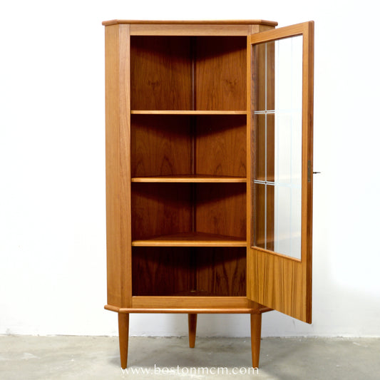 Danish Teak Corner Cabinet - #A1928