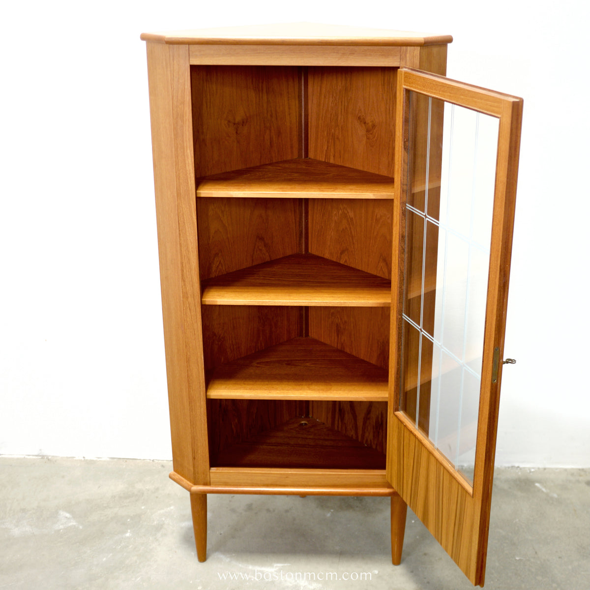 Danish Teak Corner Cabinet - #A1928