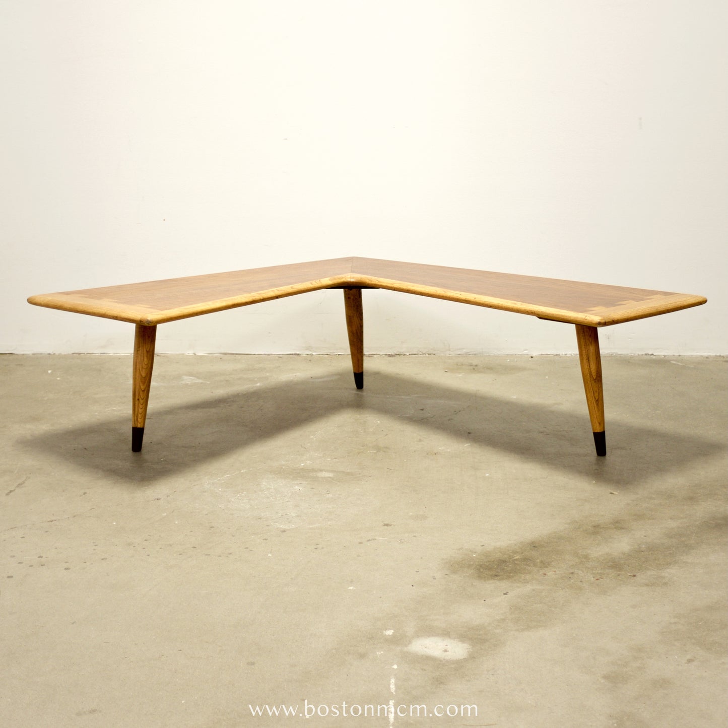 Lane “Acclaim” Walnut & Ash Boomerang Coffee Table - #A2264