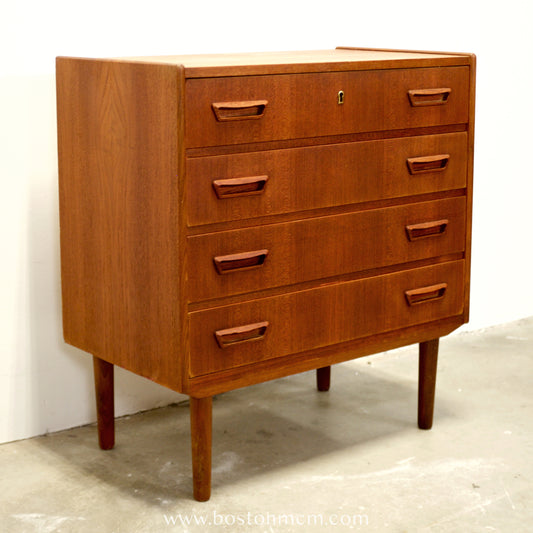 Danish Teak Four Drawer Chest / Dresser - #A1733