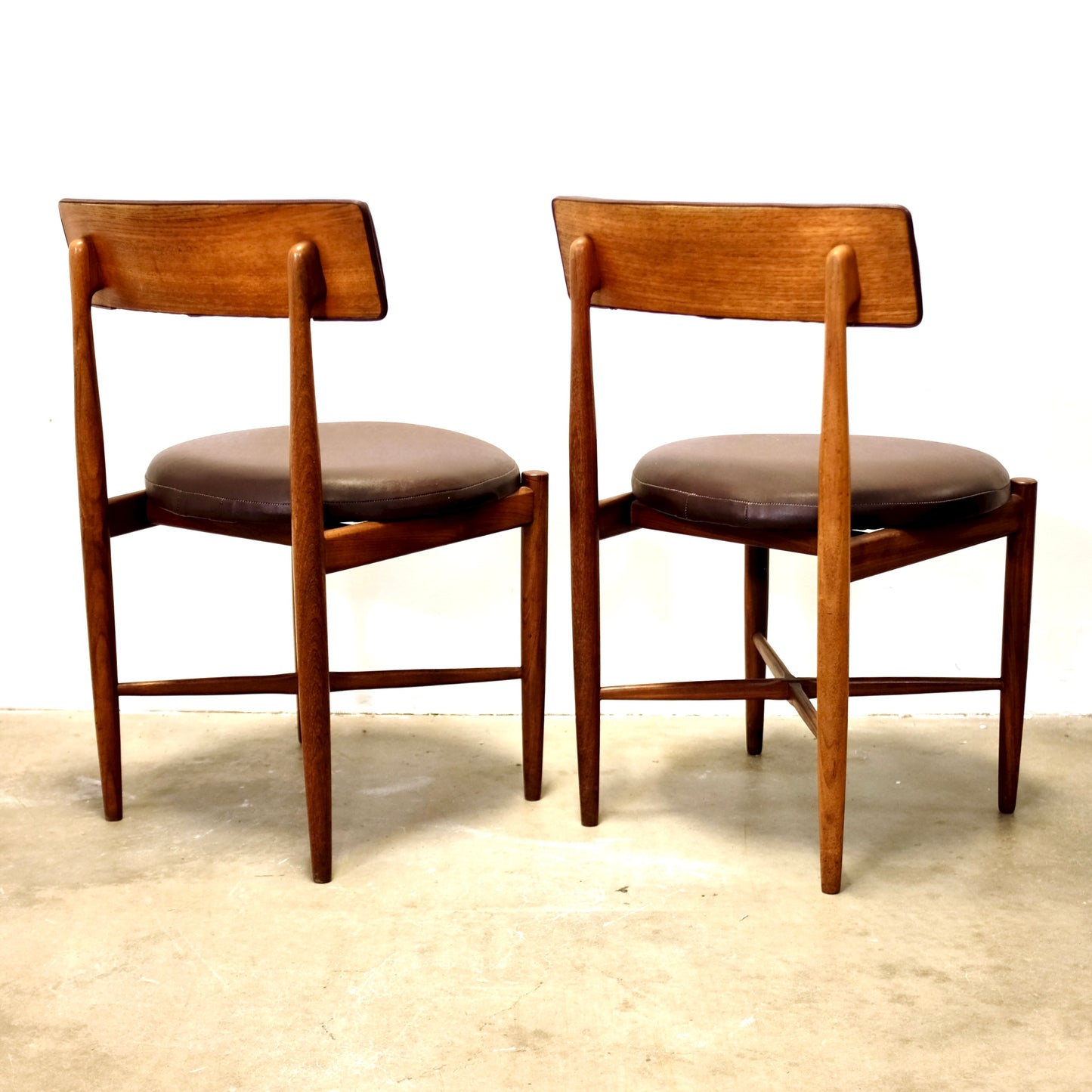 G-Plan Furniture “Fresco” Pair of Teak Dining Rounded Chairs - #B46-B