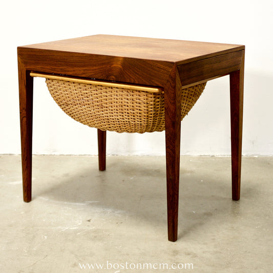 Haslev Møbelsnedkeri Rosewood Sewing Table Designed by Severin Hansen - #A1771