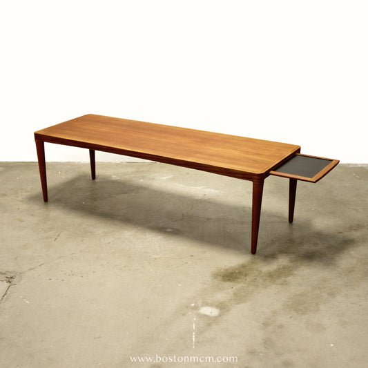 Danish Teak Coffee Table with Hidden Formica Shelf - #A2119