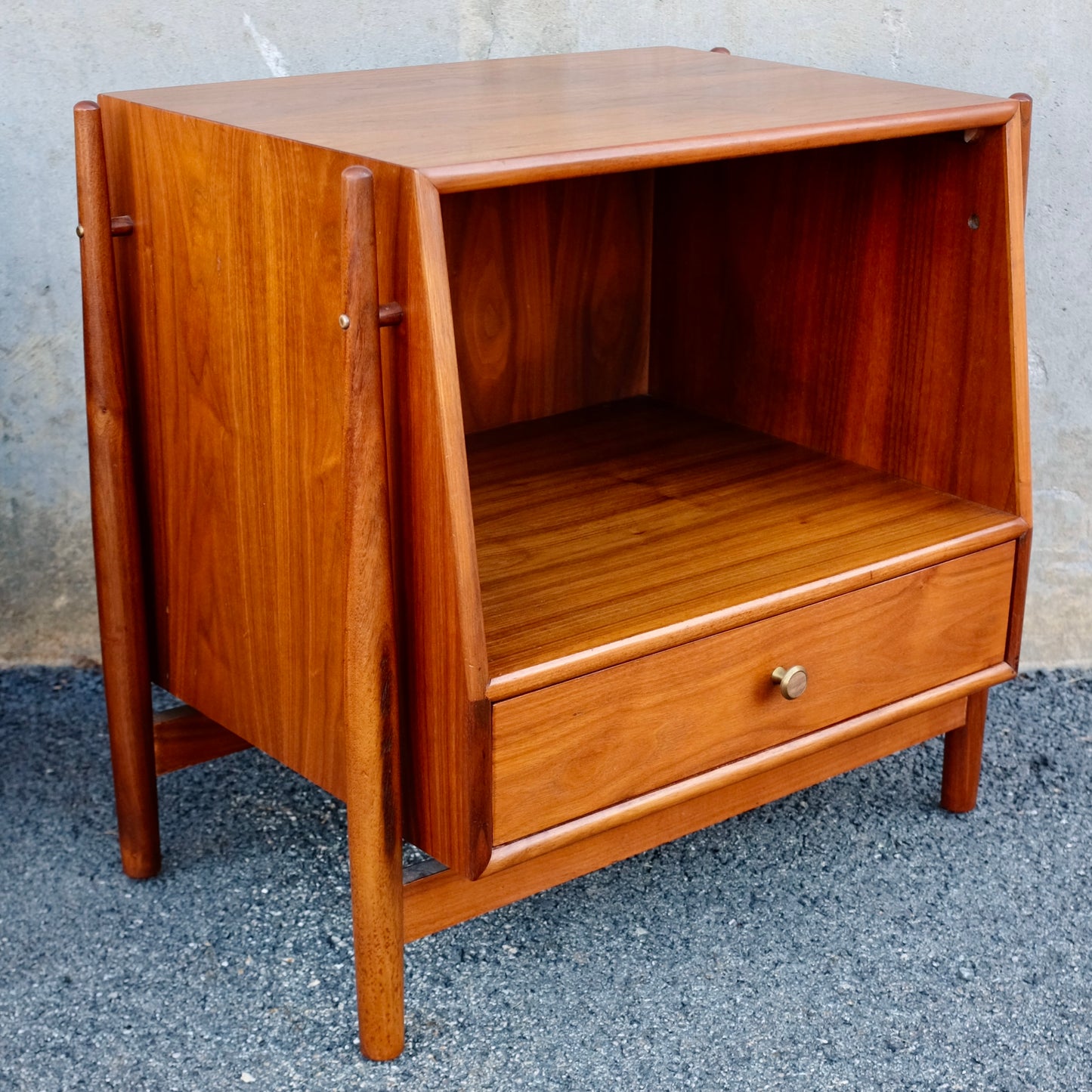 Drexel Furniture "Declaration" Walnut Nightstands - a Pair