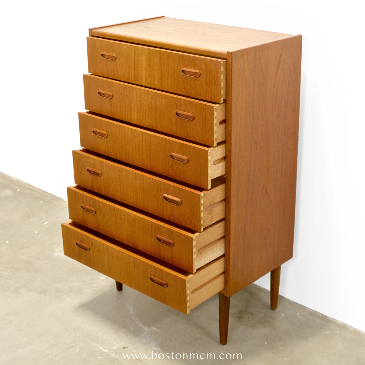 Danish Teak 6 Drawer Dresser - #A2228