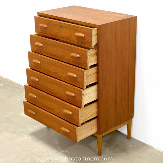 Danish Teak 6 Drawer Dresser - #A2231