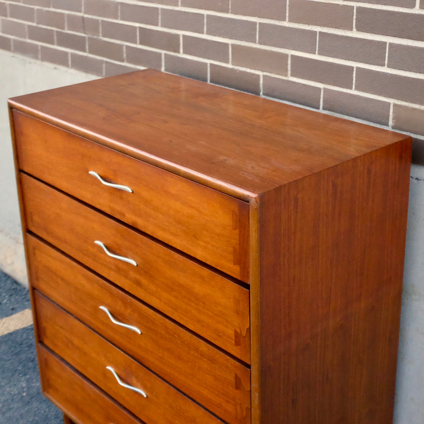 Lane Furniture "Acclaim" Tall Walnut & Ash Dresser