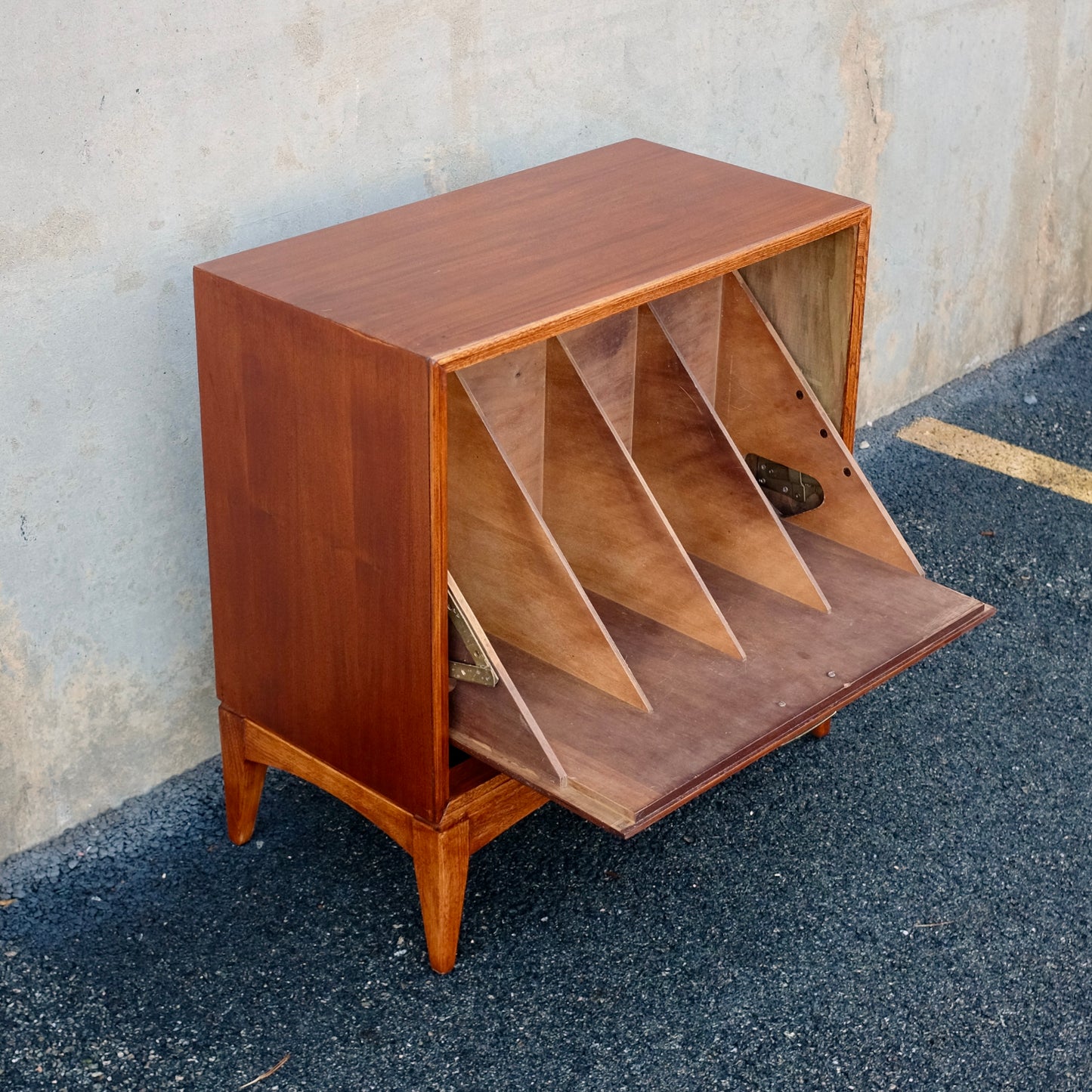 Lane Furniture Walnut Record Cabinet