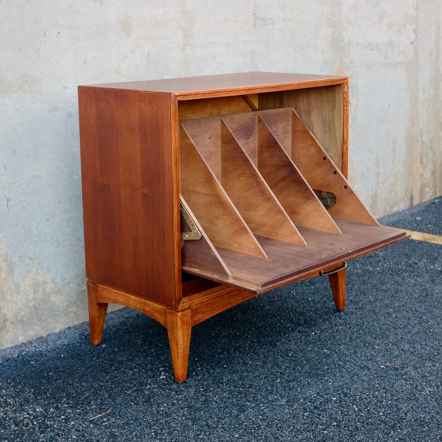 Lane Furniture Walnut Record Cabinet