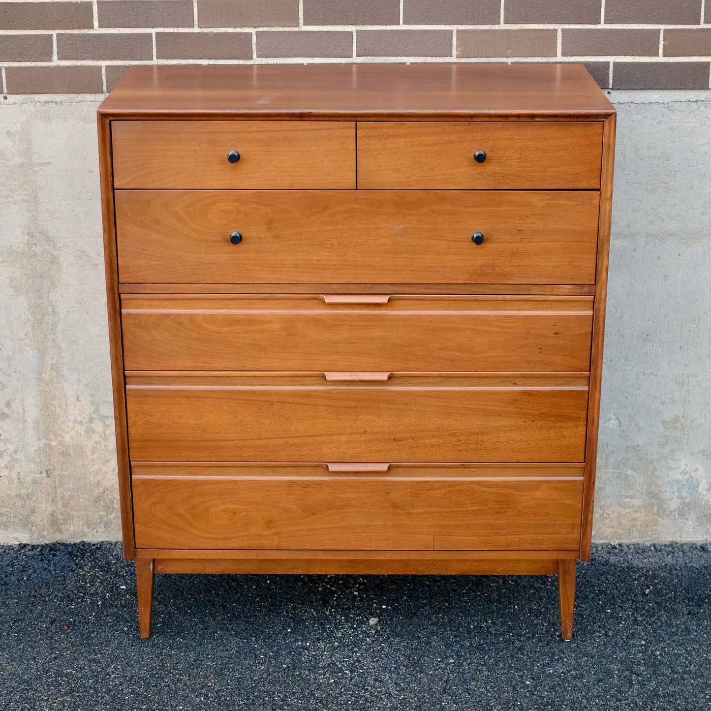 American of Martinsville Walnut Tall Dresser