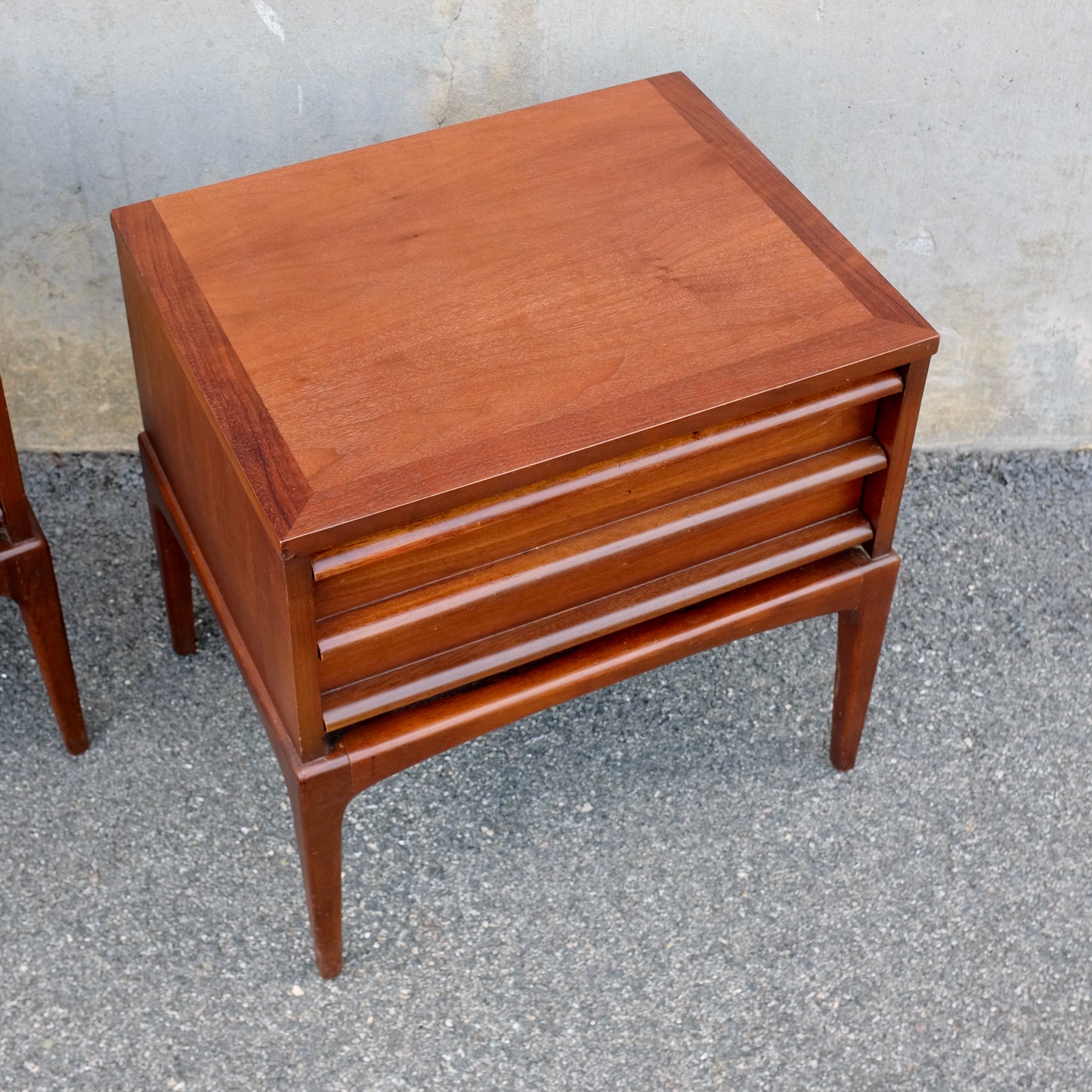 Lane Furniture "Rhythm" Walnut Pair of Nightstands