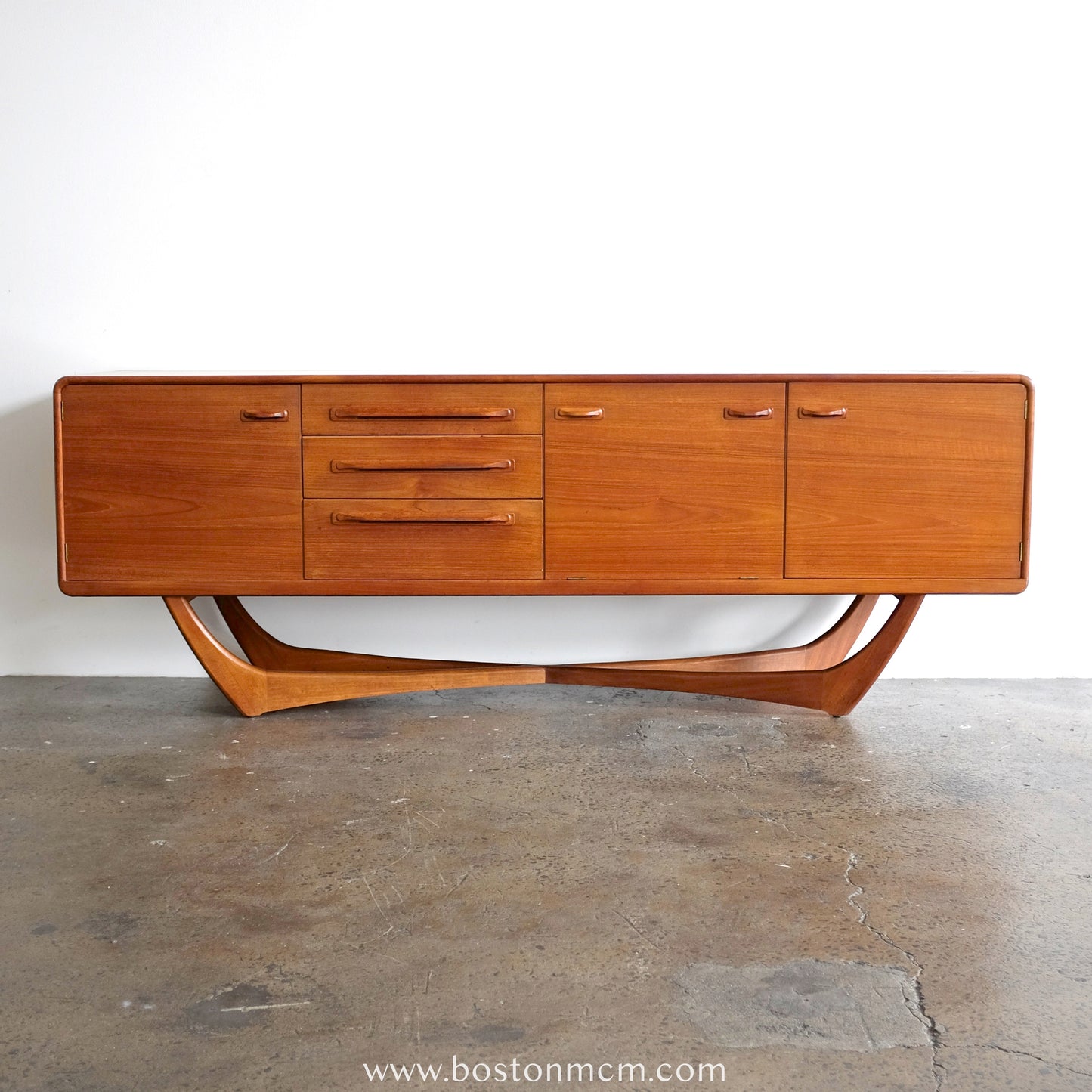 Beithcraft "Symphony" Teak Credenza Designed by Val Rossi