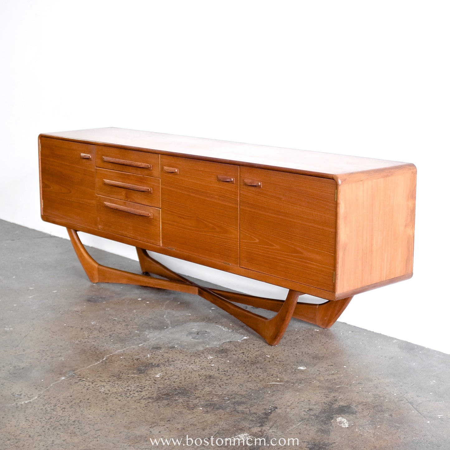 Beithcraft "Symphony" Teak Credenza Designed by Val Rossi