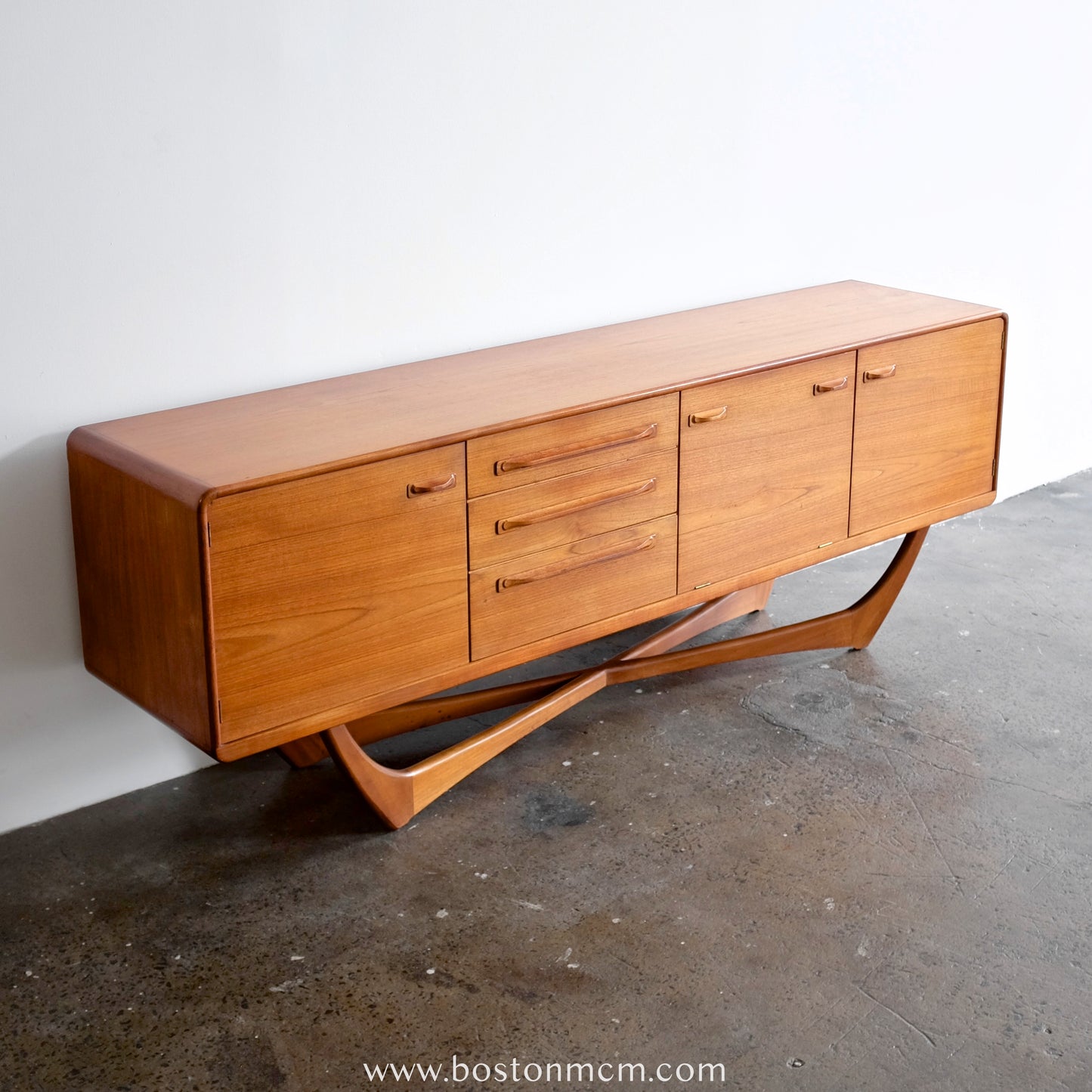 Beithcraft "Symphony" Teak Credenza Designed by Val Rossi