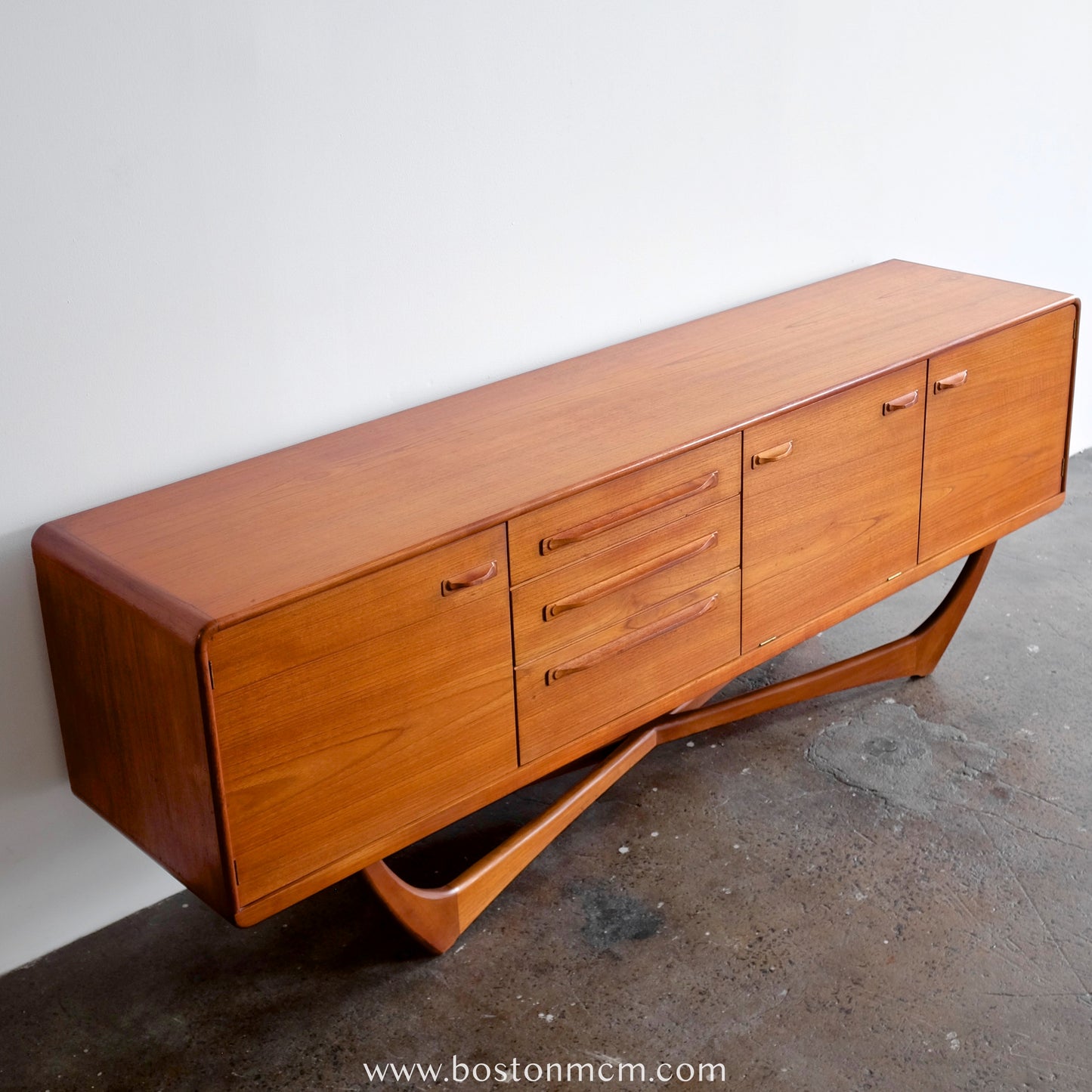 Beithcraft "Symphony" Teak Credenza Designed by Val Rossi