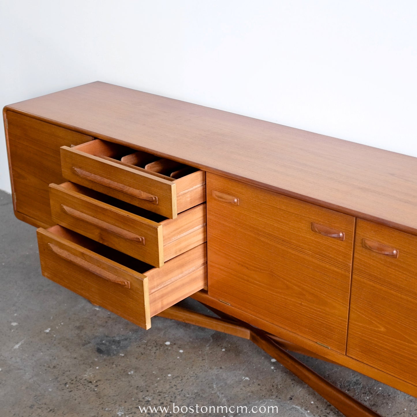 Beithcraft "Symphony" Teak Credenza Designed by Val Rossi