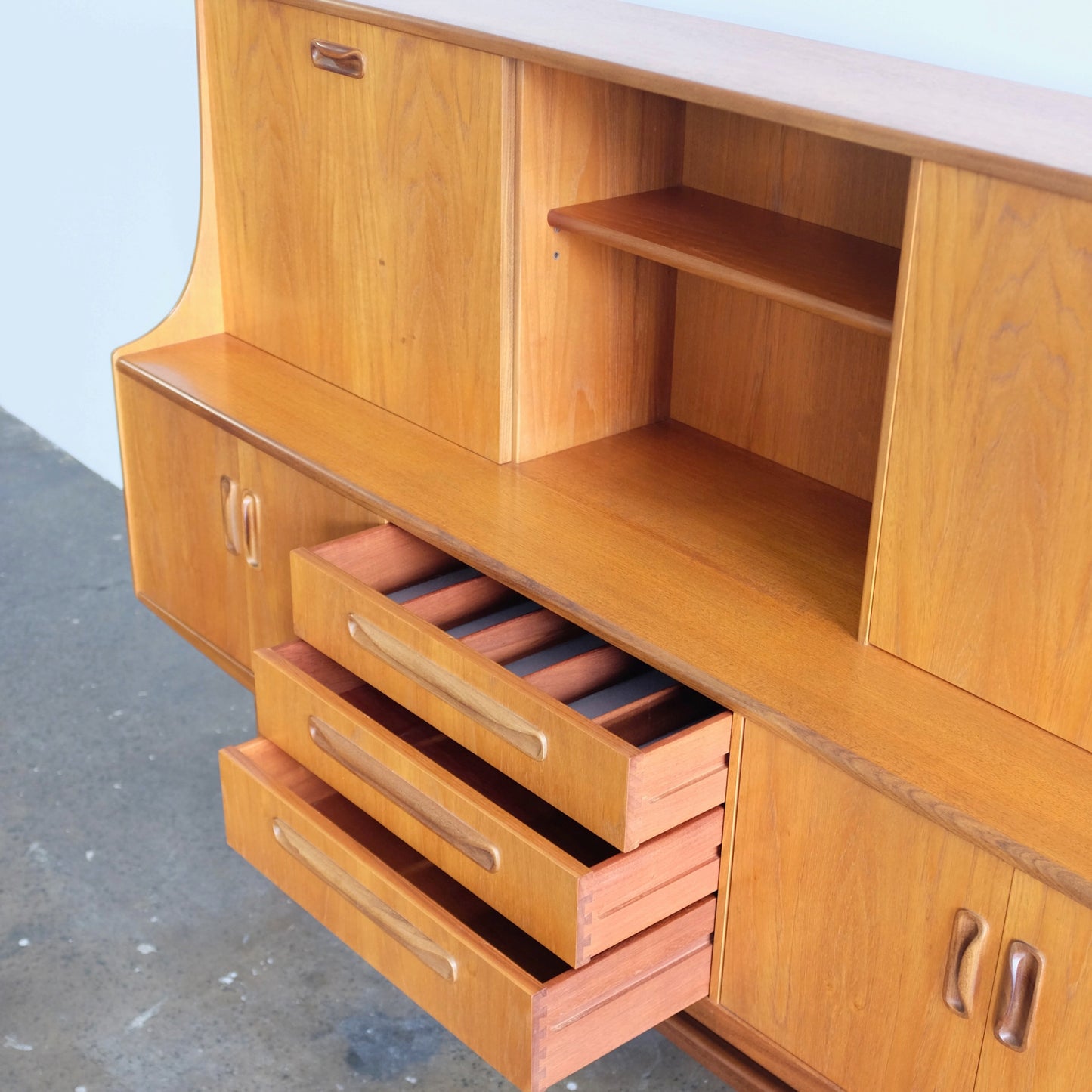 G-Plan "Fresco" Teak Tall Sideboard Designed by V.B. Wilkins