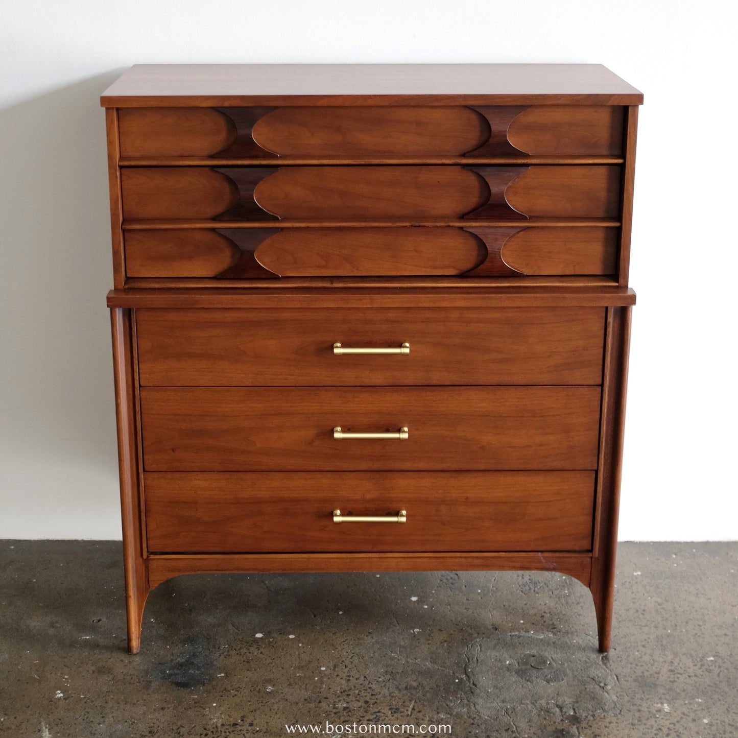 Kent Coffey "Perspecta" Rosewood & Walnut Tall Dresser