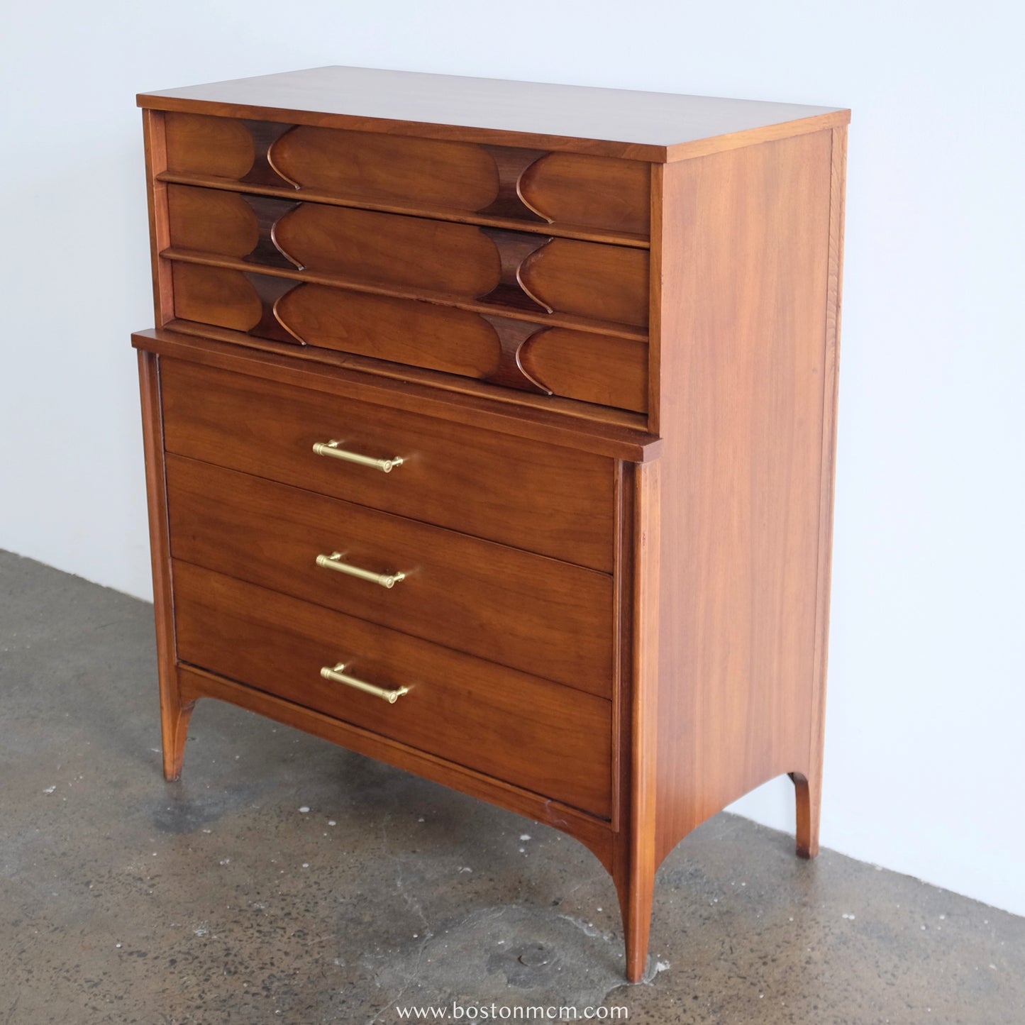 Kent Coffey "Perspecta" Rosewood & Walnut Tall Dresser