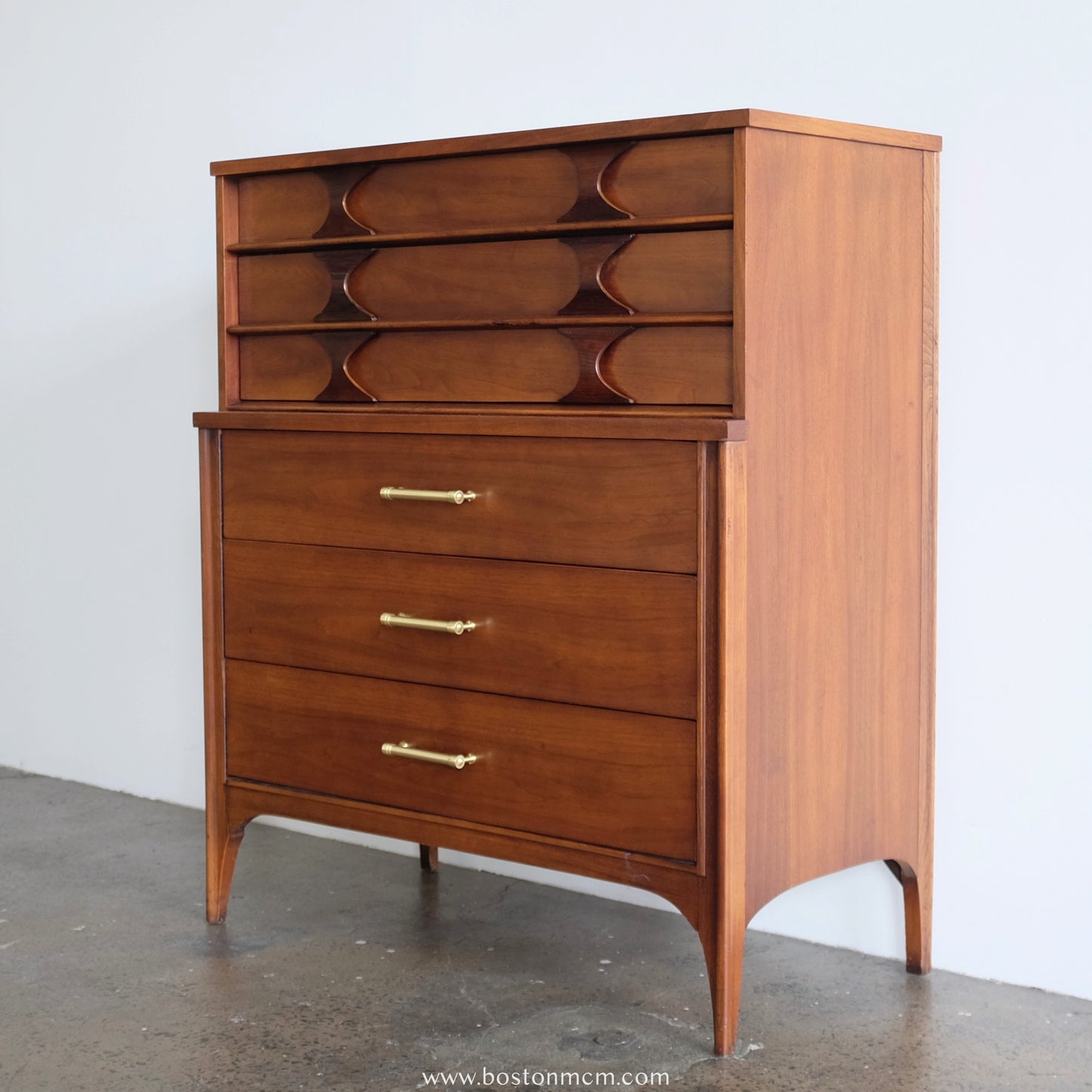 Kent Coffey "Perspecta" Rosewood & Walnut Tall Dresser
