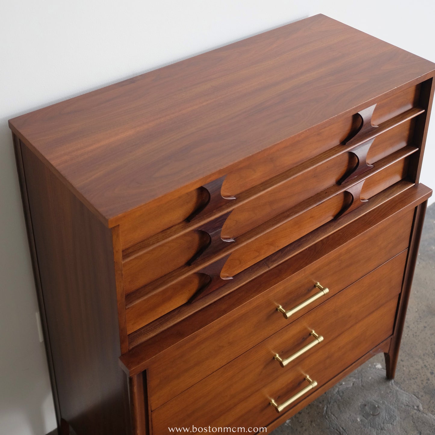 Kent Coffey "Perspecta" Rosewood & Walnut Tall Dresser