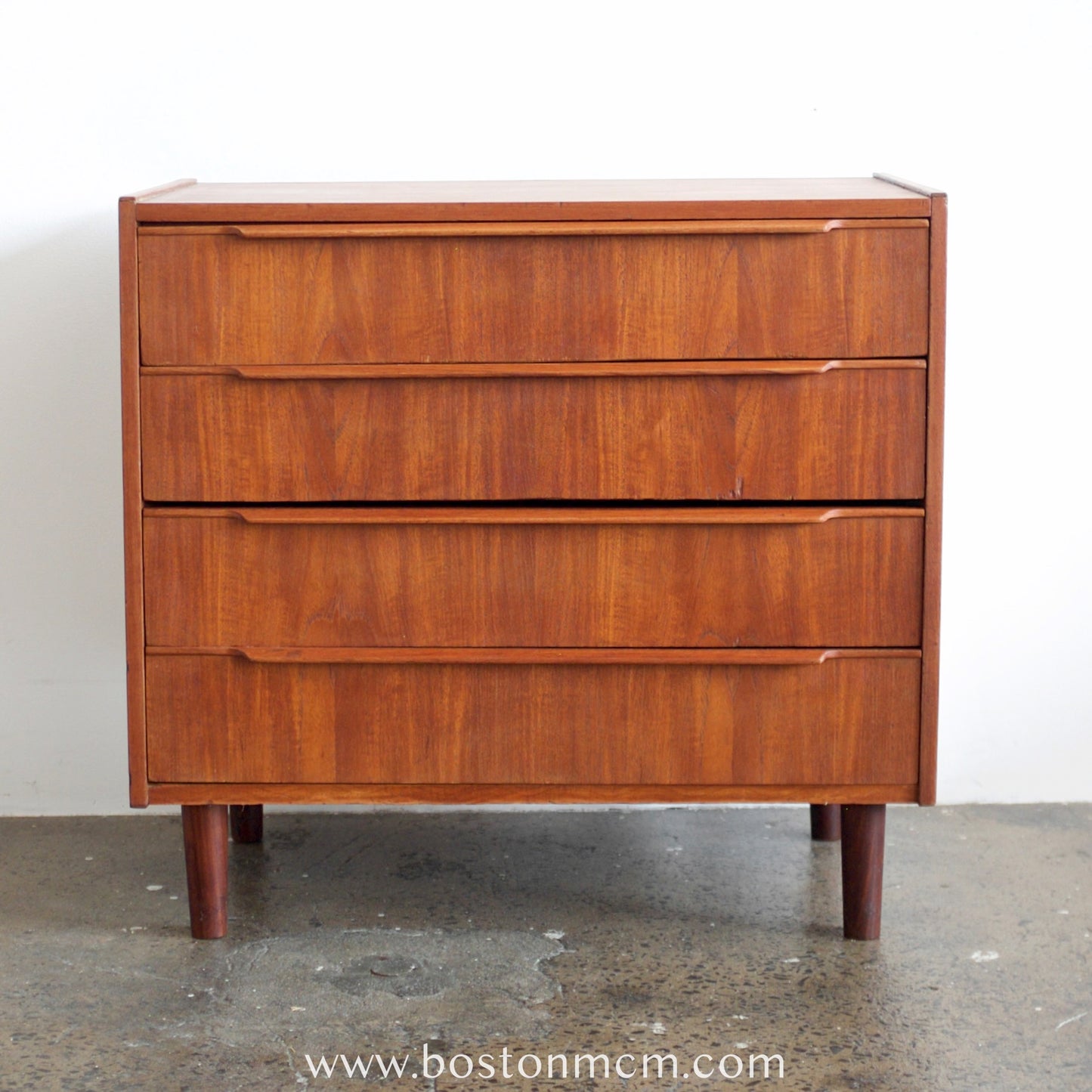 Teak Four Drawer Dresser